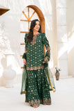 NF-6394 Bottle Green Shirt Gharara Stitched