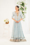 NF-6479 Ferozi Jacquard Stitched frock