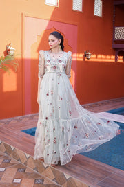 NF-6375 Pistachio Net Stitched Dress