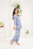 NF-6492 Sky Blue Printed Stitched 2PC Suit