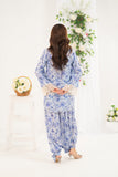 NF-6492 Sky Blue Printed Stitched 2PC Suit