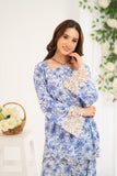 NF-6492 Sky Blue Printed Stitched 2PC Suit