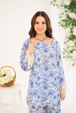 NF-6492 Sky Blue Printed Stitched 2PC Suit