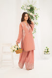 NF-6491 Peach Cotton Maisori Stitched 2PC