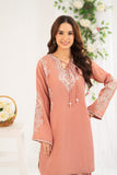 NF-6491 Peach Cotton Maisori Stitched 2PC