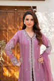 NF-6389 Tea Pink Lava Silk 3Pc Stitched Suit