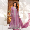 NF-6389 Tea Pink Lava Silk 3Pc Stitched Suit