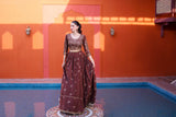 NF-5991 Brown Lehnga Choli Stitched Dress