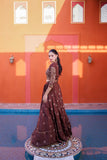 NF-5991 Brown Lehnga Choli Stitched Dress