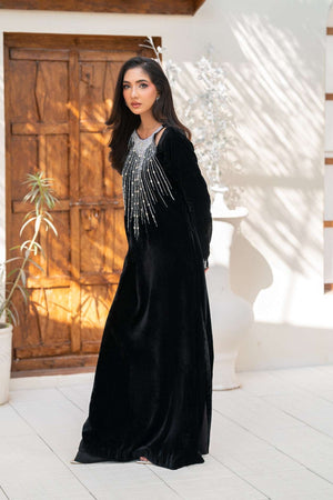 NF-Black Velvet Luxe Pret Dress