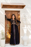 NF-6558 Purple Velvet Stitched Dress