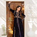 NF-6558 Purple Velvet Stitched Dress
