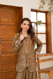 NF-6623 Mehndi Silk Stitched 2Pc Suit