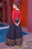 NF-6516 Black Maroon Stitched Lehnga Choli
