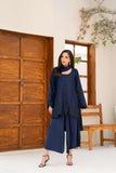NF-6561 Navy Blue Silk Stitched 2Pc