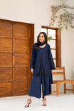 NF-6561 Navy Blue Silk Stitched 2Pc
