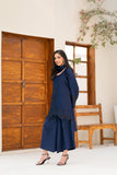 NF-6561 Navy Blue Silk Stitched 2Pc