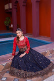 NF-6516 Black Maroon Stitched Lehnga Choli