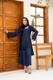 NF-6561 Navy Blue Silk Stitched 2Pc