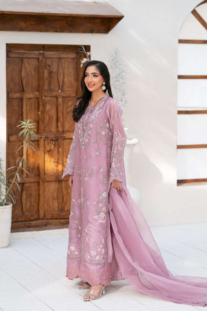 NF-6393 Pink Sheesha Silk Stitched 3Pc Suit