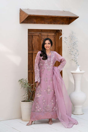 NF-6393 Pink Sheesha Silk Stitched 3Pc Suit