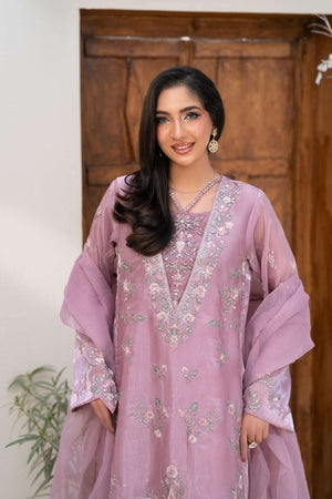 NF-6393 Pink Sheesha Silk Stitched 3Pc Suit
