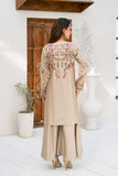 NF-6704 Beige Silk 2Pc Stitched Dress