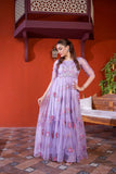 NF-6376 Lilic Net Stitched Dress