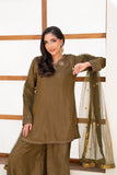 NF-6386 Olive Silk 2PC Stitched Suit