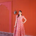 NF-5992 Pink Net Frock Stitched