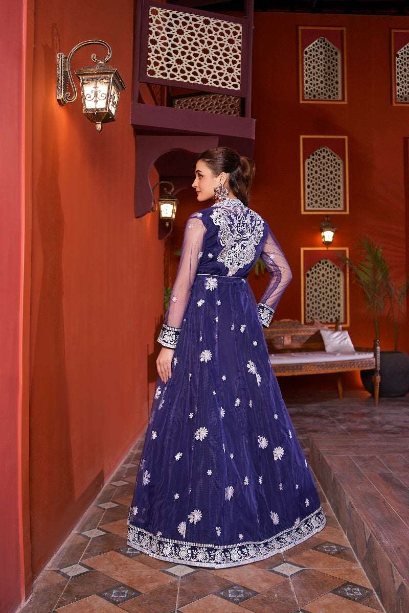NF-6604 Royal Blue Lehnga Choli With Upper