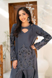 NF-6628 Grey Silk Stitched 2Pc Suit