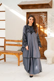 NF-6453 Grey Silk Stitched 2Pc Suit