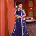 NF-6604 Royal Blue Lehnga Choli With Upper