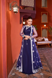 NF-6604 Royal Blue Lehnga Choli With Upper