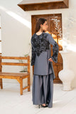 NF-6453 Grey Silk Stitched 2Pc Suit