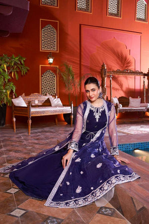 NF-6604 Royal Blue Lehnga Choli With Upper