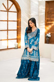 NF-6804 Electric Blue Silk 2Pc Stitched Suit