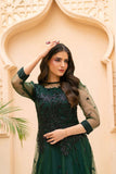 NF-6278 Green Net Stitched Frock