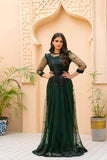 NF-6278 Green Net Stitched Frock