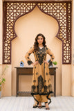 NF-6267 Beige Net Stitched Frock