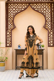 NF-6267 Beige Net Stitched Frock