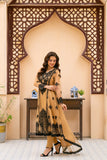 NF-6267 Beige Net Stitched Frock