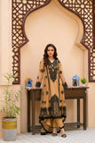 NF-6267 Beige Net Stitched Frock