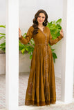 NF-16413 Brown chicken Cotton  Frock