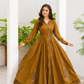 NF-16413 Brown chicken Cotton  Frock