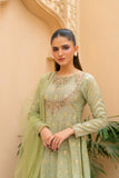 NF-6347 Pistachio Jacquard Stitched Frock