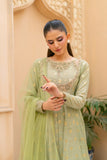 NF-6347 Pistachio Jacquard Stitched Frock