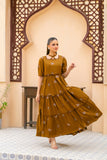 NF-5959 Antique Cotton Summer Stitched Frock