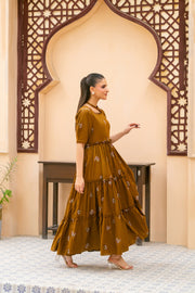 NF-5959 Antique Cotton Summer Stitched Frock